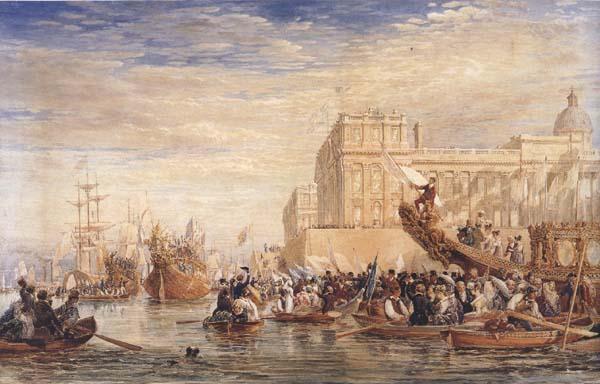 David Cox Embarkation of His Majesty George IV from Greenwich (mk47)